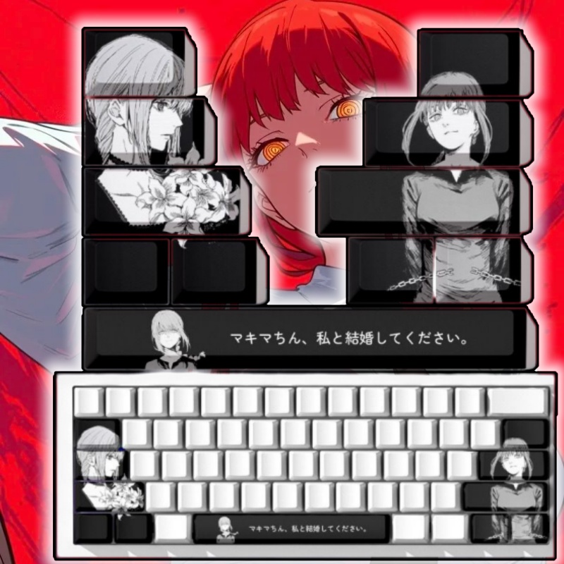 Tech Gaming Accessories - Chainsaw Man Makima Theme Anime Keycaps