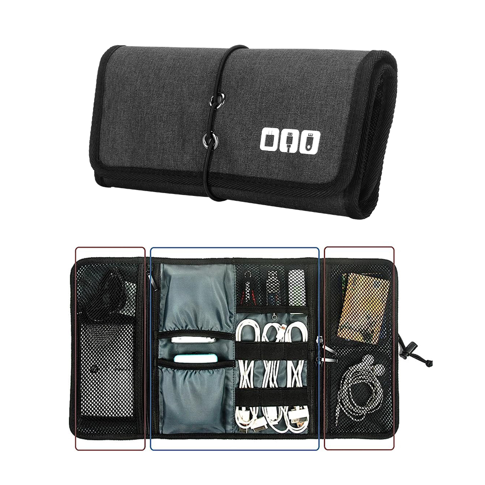Tech Accessories Travel Organizer Pouch - Electronic Organizer Cord Pouch, Travel Cable