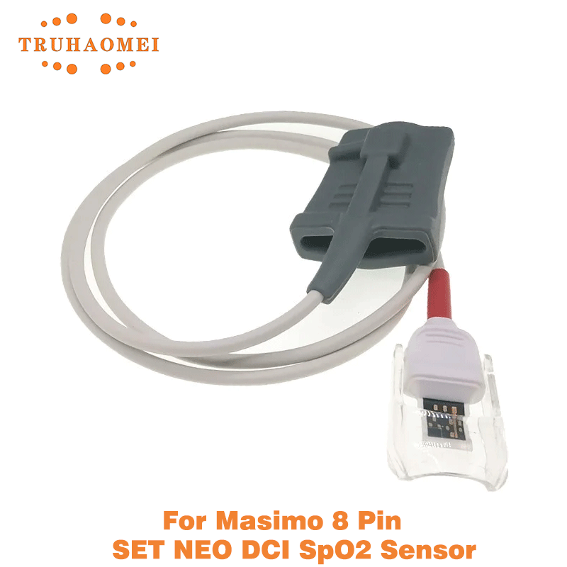 Top Tech Accessories - Reusable SpO2 Sensor 8 Pin Red