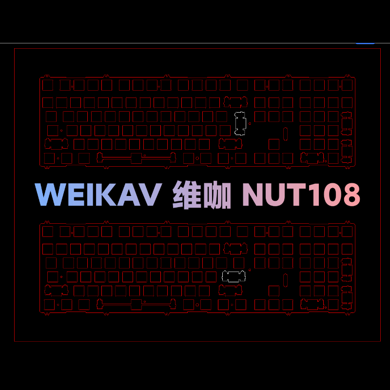 Tech Gaming Accessories - WEIKAV NUT108 Mechanical Keyboard Positioning Plate