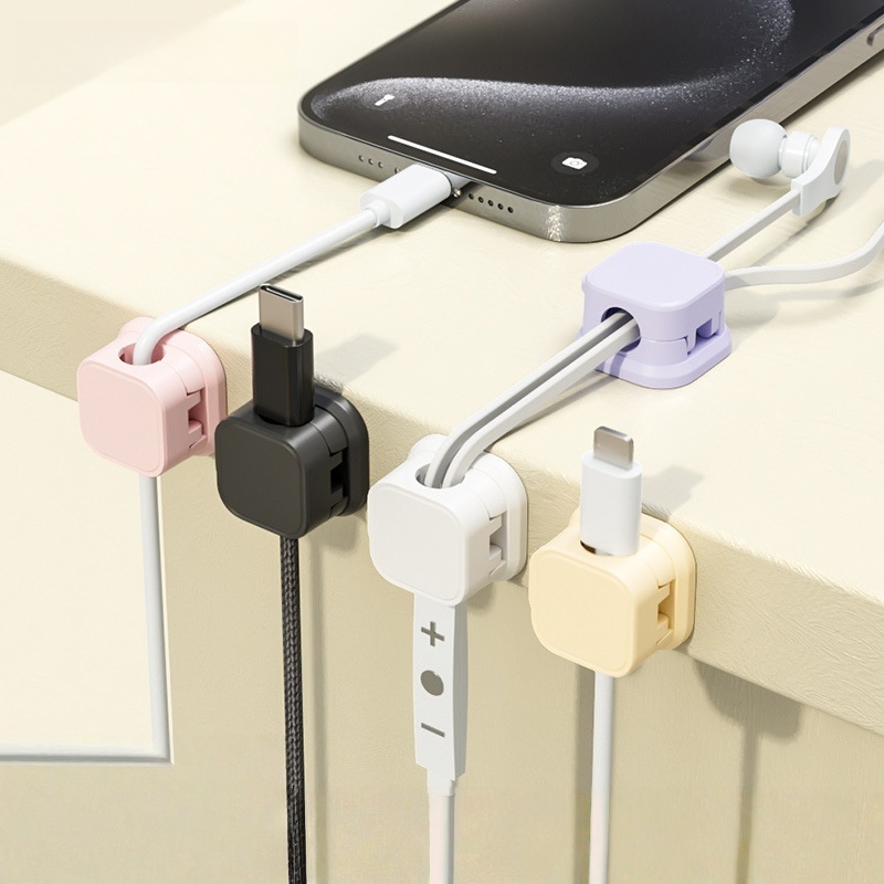 Desk Cable Clip - Multi Color Magnetic Cable Management Clips