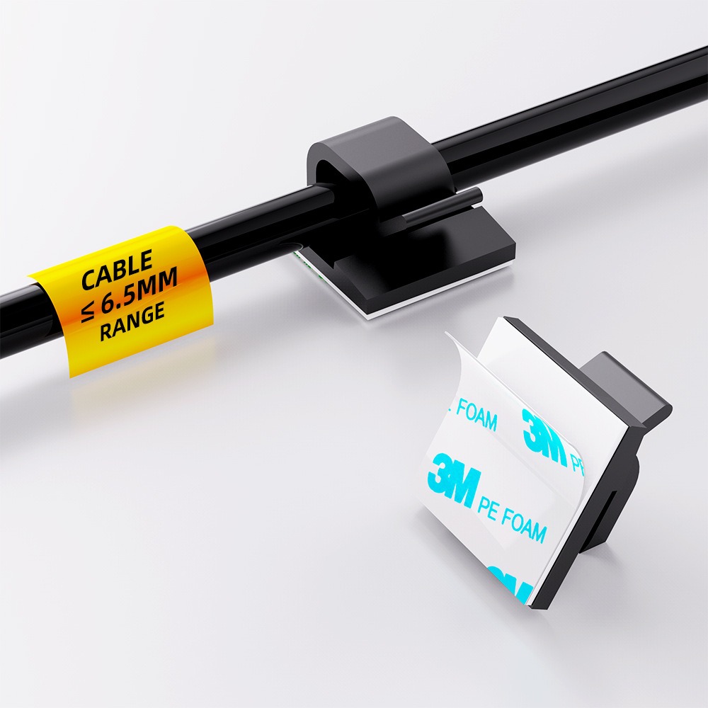 R Shape Transparent Plastic Ca - Desk Cable Clip ulasan dan harga