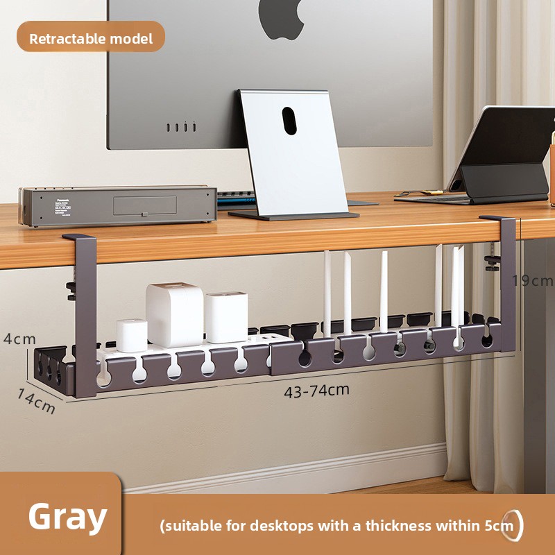 Retractable No Drill Clamp On  - Desk Cable Clip ulasan dan harga