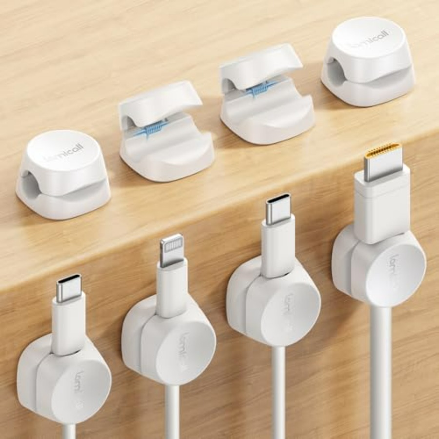 8 Pack Cord Organizer, [1s Loc - Desk Cable Clip ulasan dan harga