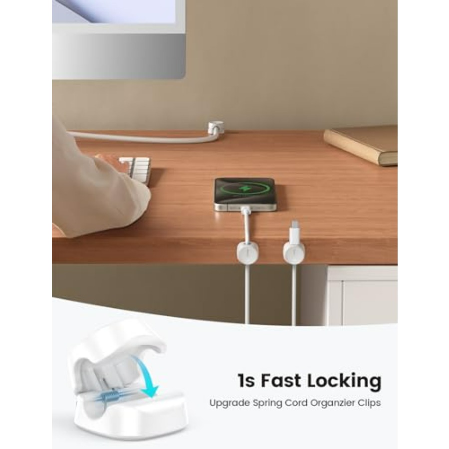 8 Pack Cord Organizer, [1s Loc - Desk Cable Clip ulasan dan harga