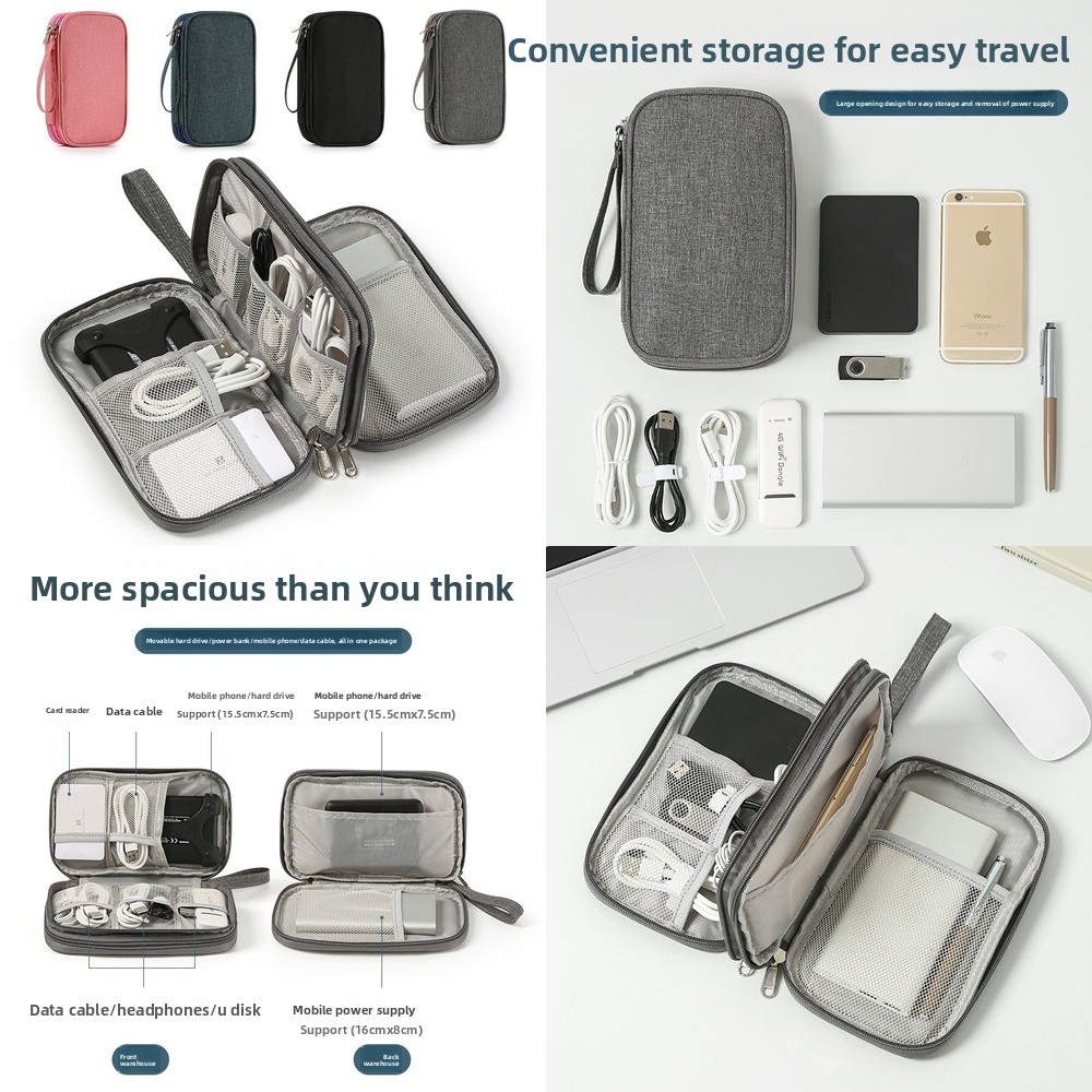 Slim Digital Cable Organizer B - Tech Accessories Travel Organizer Pouch ulasan dan harga