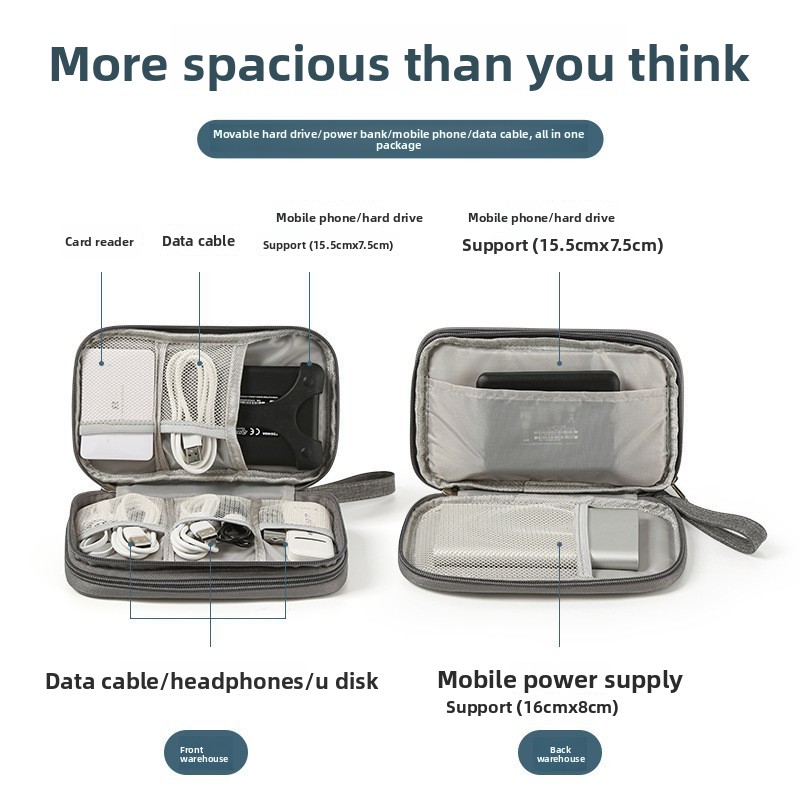 Slim Digital Cable Organizer B - Tech Accessories Travel Organizer Pouch ulasan dan harga
