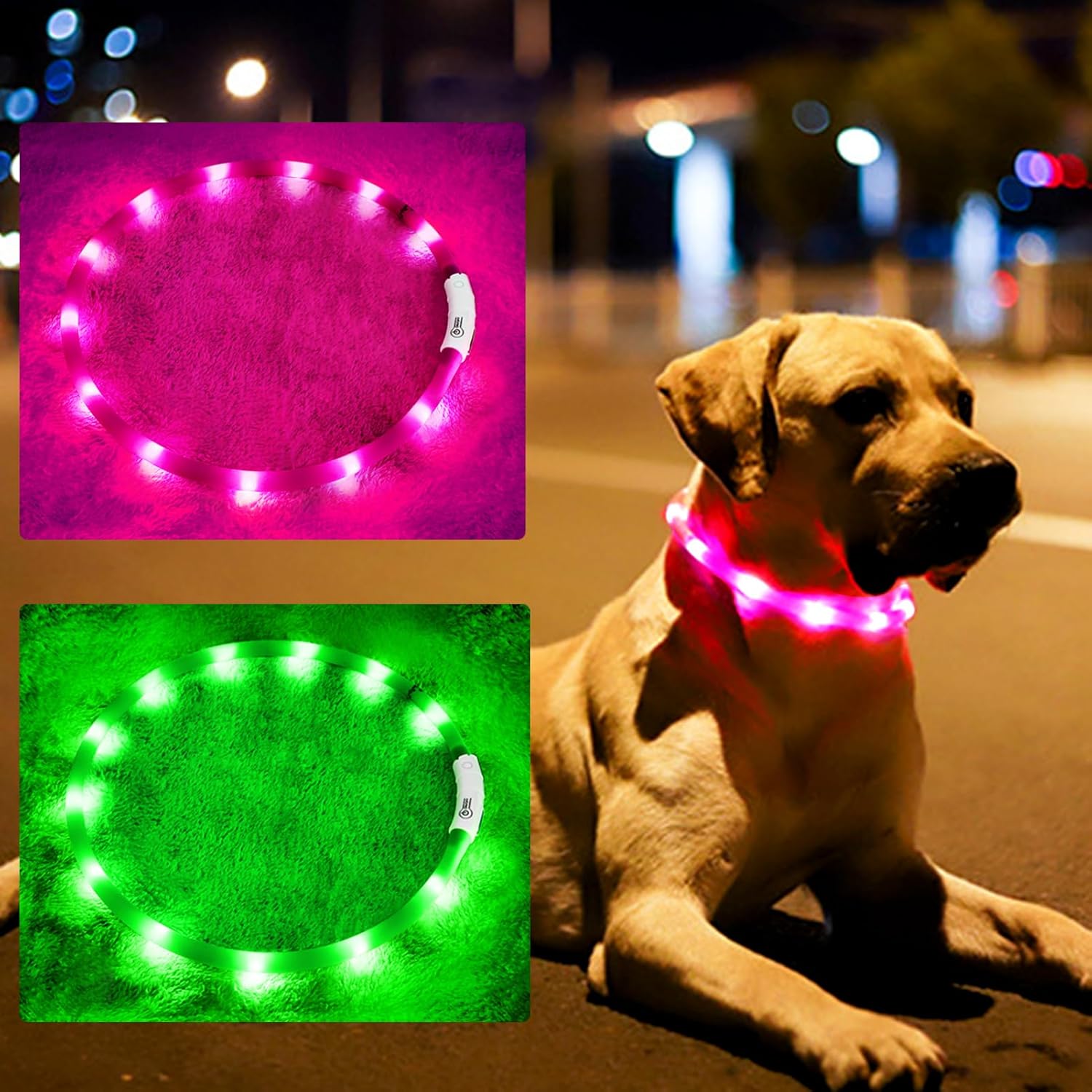 Silicone LED Dog Collar,USB Re - Tech Dog Accessories ulasan dan harga