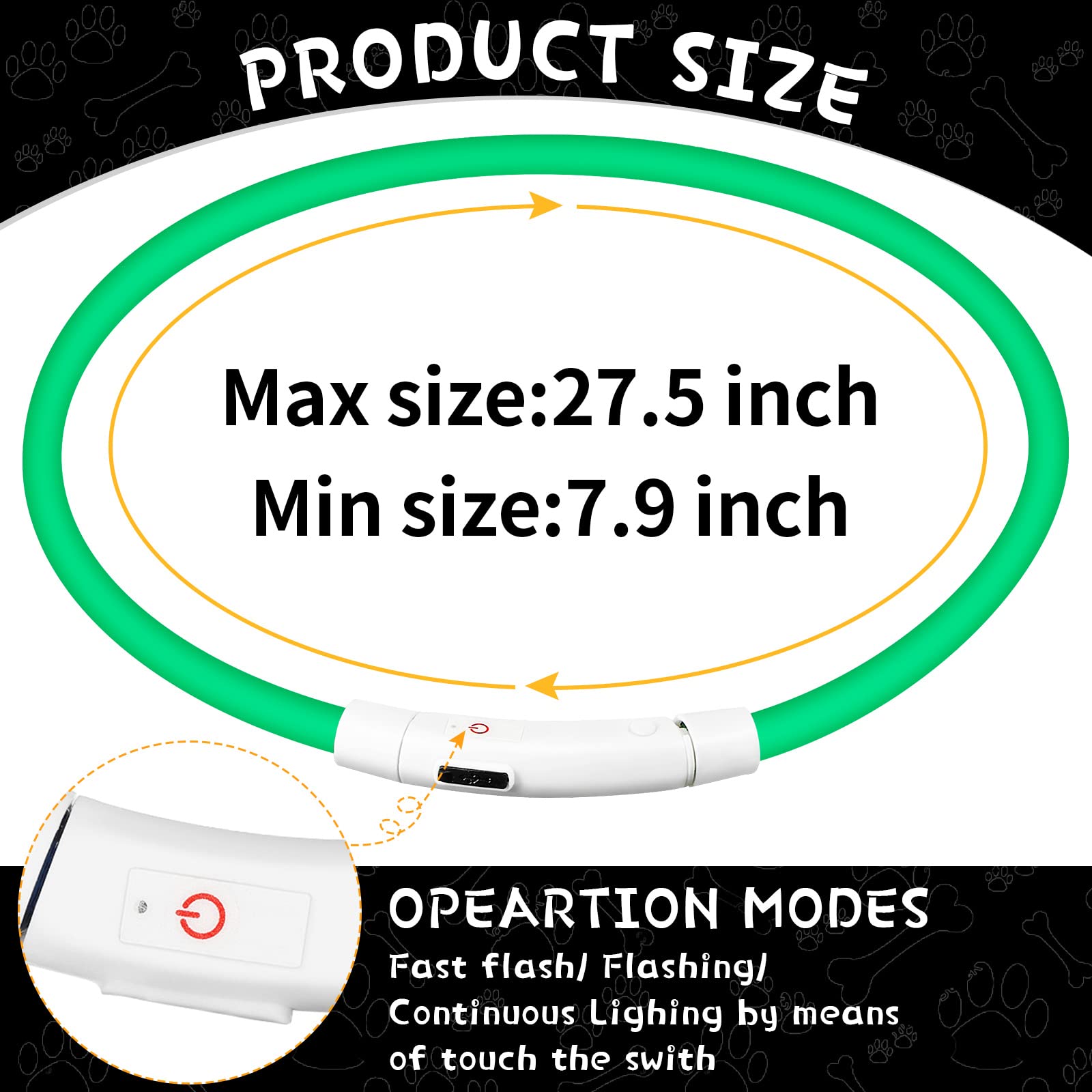 Silicone LED Dog Collar Rechar - Tech Dog Accessories ulasan dan harga