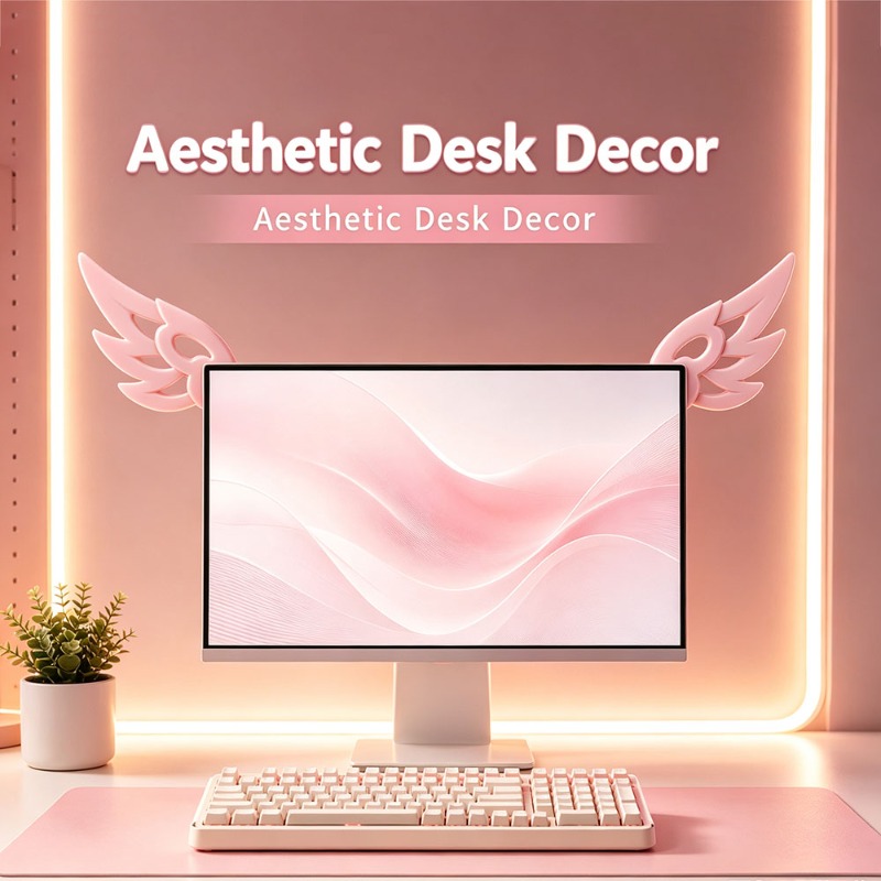 Kawaii 3D Wing Decor for Compu - Tech Table Accessories ulasan dan harga