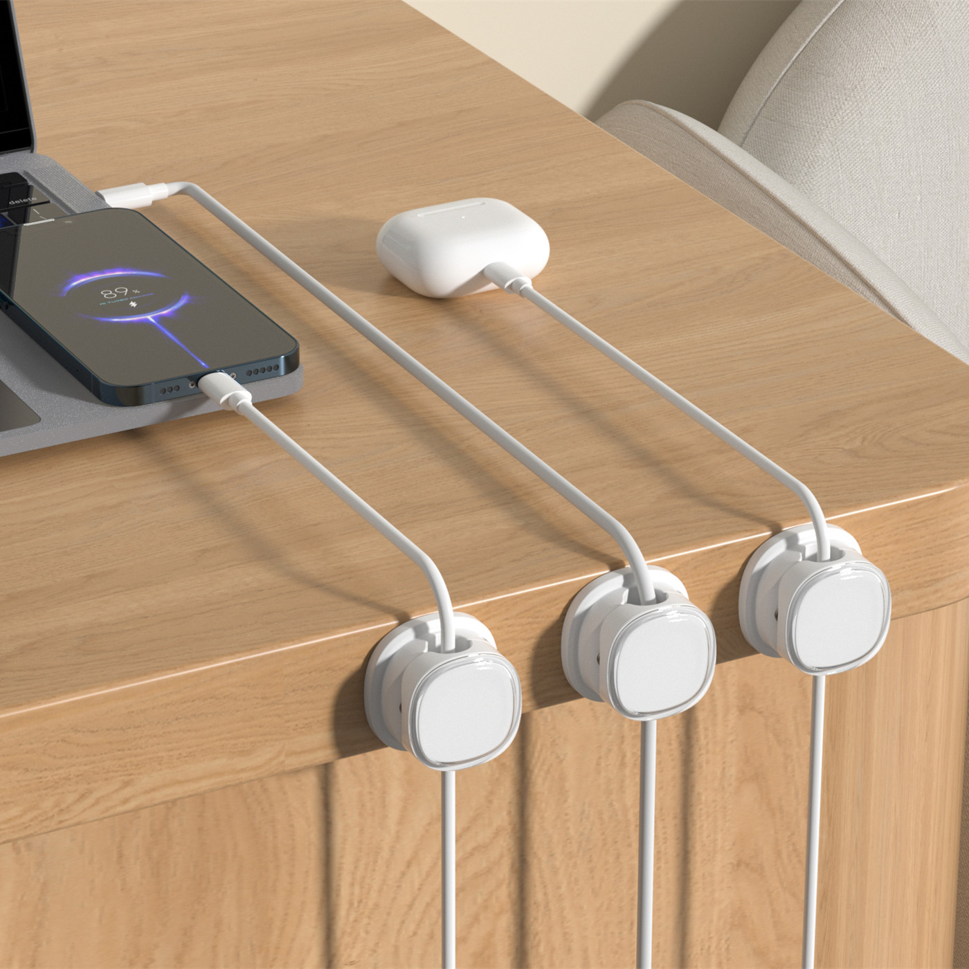 3/6/8/12PCS Magnetic Cable Cli - Desk Cable Clip ulasan dan harga
