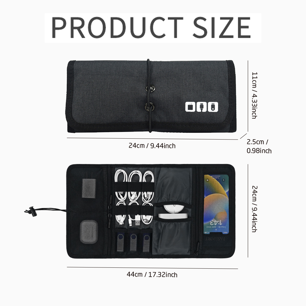 Tech Organizer Bag Cable Stora - Tech Accessories Travel Organizer Pouch ulasan dan harga