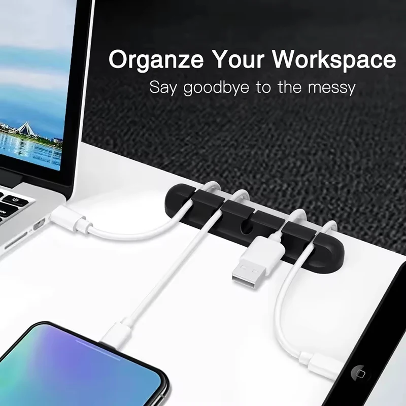 Silicone USB Cable Clip Winder - Desk Cable Clip ulasan dan harga