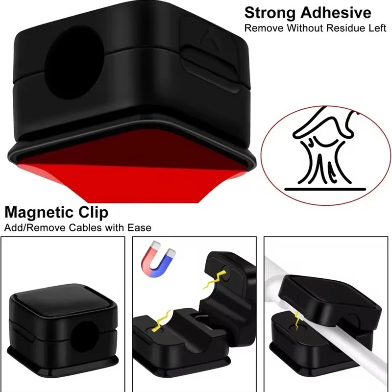 Magnetic Cable Clip Winder Hol - Desk Cable Clip ulasan dan harga