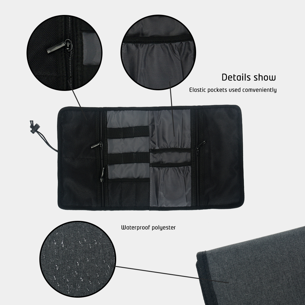 Travel Cable Storage Bag，Elect - Tech Accessories Travel Organizer Pouch ulasan dan harga