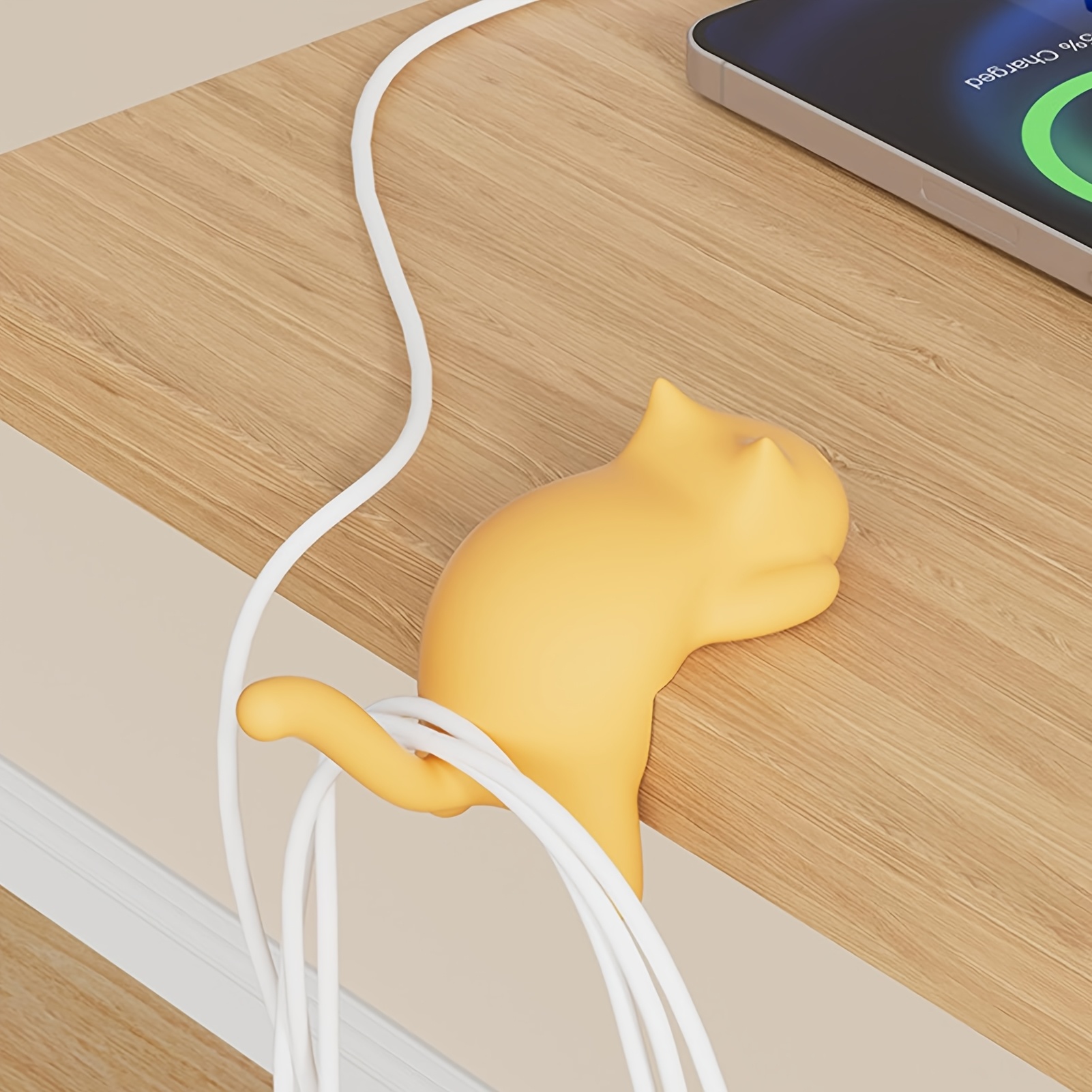 1pc Colorful Cat-Shaped Desk H - Desk Cable Clip ulasan dan harga