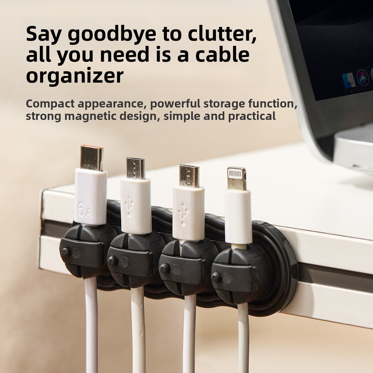 Magnetic Self-adhesive Cable O - Desk Cable Clip ulasan dan harga