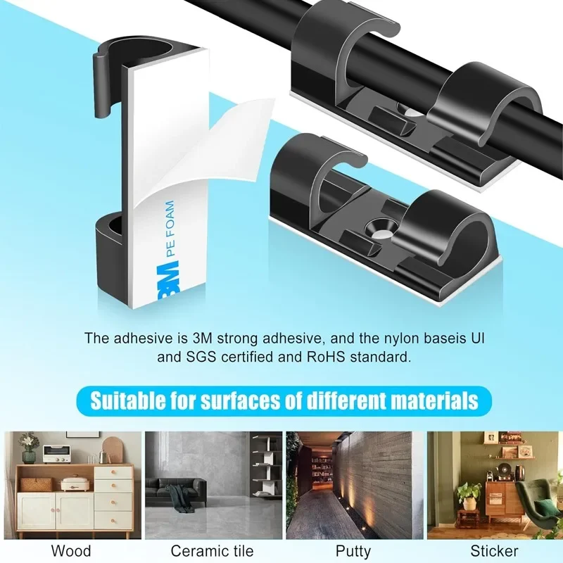 Wire Holder Wall Cable Clips S - Desk Cable Clip ulasan dan harga