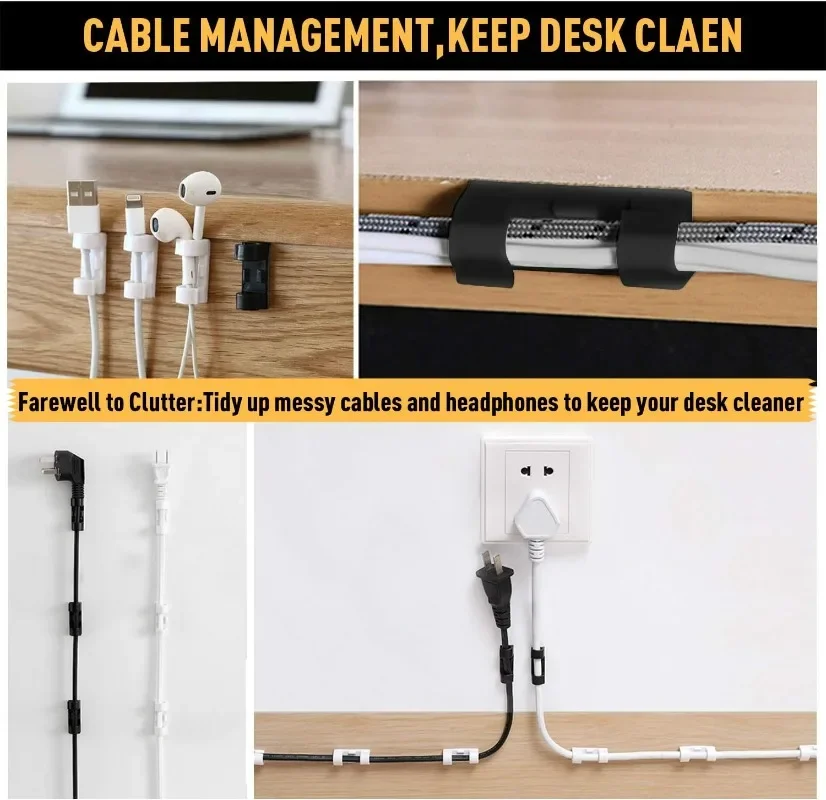 Wire Holder Wall Cable Clips S - Desk Cable Clip ulasan dan harga