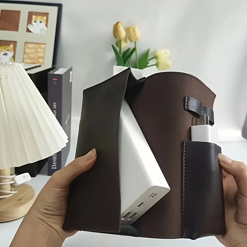 1pc Leather Tech Organizer Pou - Tech Accessories Travel Organizer Pouch ulasan dan harga