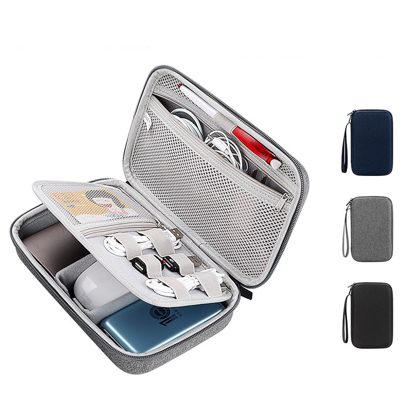 Portable Waterproof EVA Hard S - Tech Accessories Travel Organizer Pouch ulasan dan harga