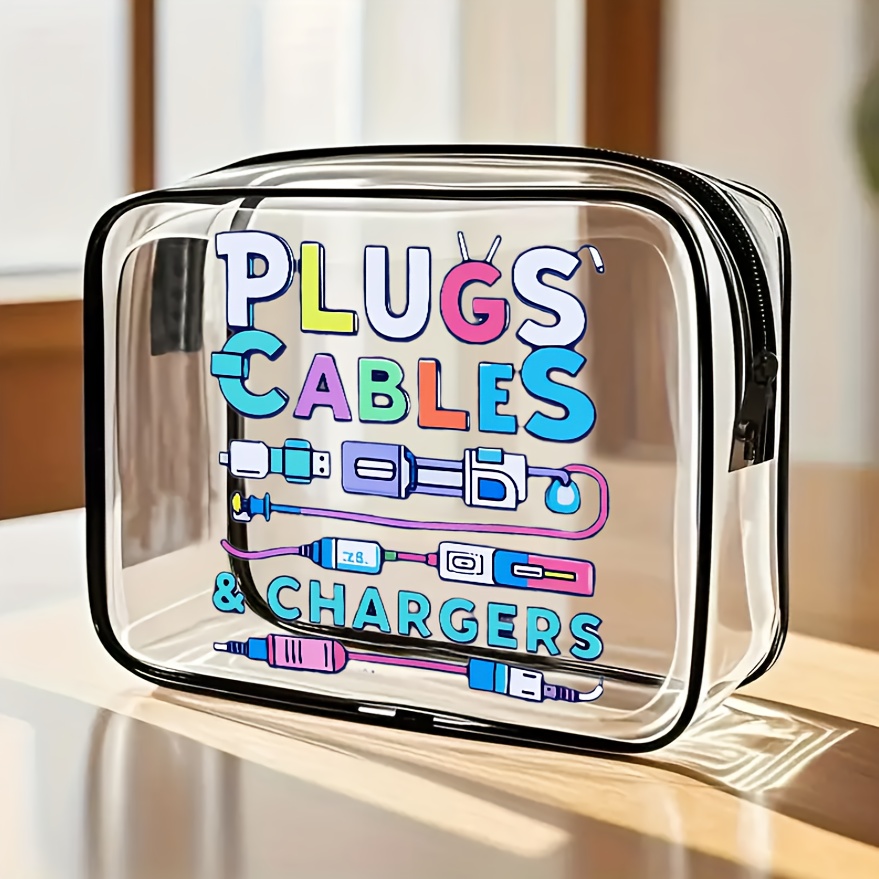 1pc Large Clear Cable Organize - Tech Accessories Travel Organizer Pouch ulasan dan harga