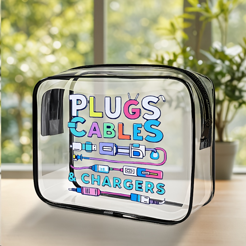 1pc Large Clear Cable Organize - Tech Accessories Travel Organizer Pouch ulasan dan harga