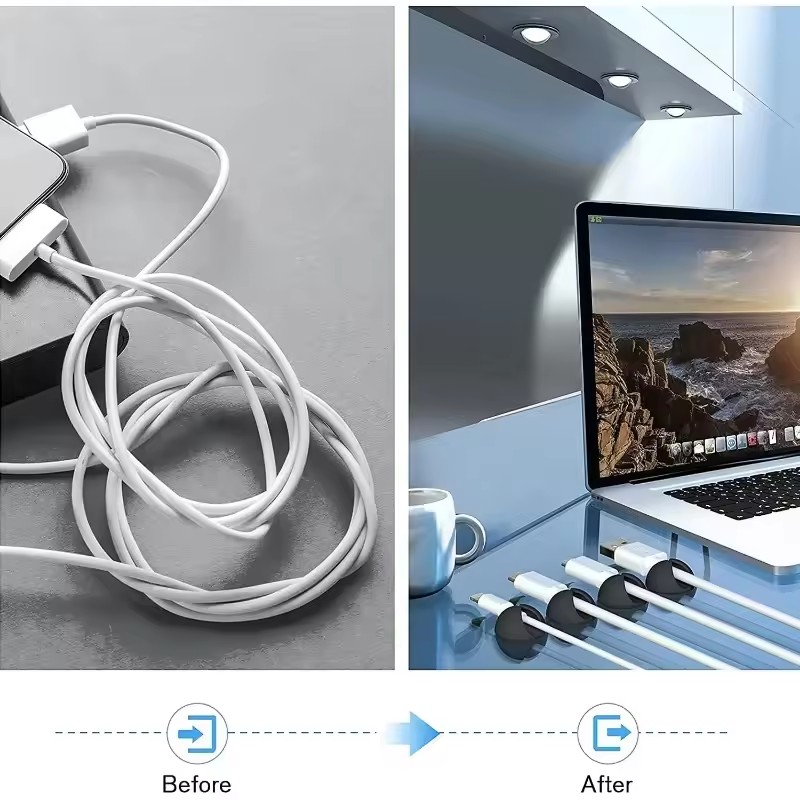 5/50Pcs Desktop Wall Cable Cli - Desk Cable Clip ulasan dan harga