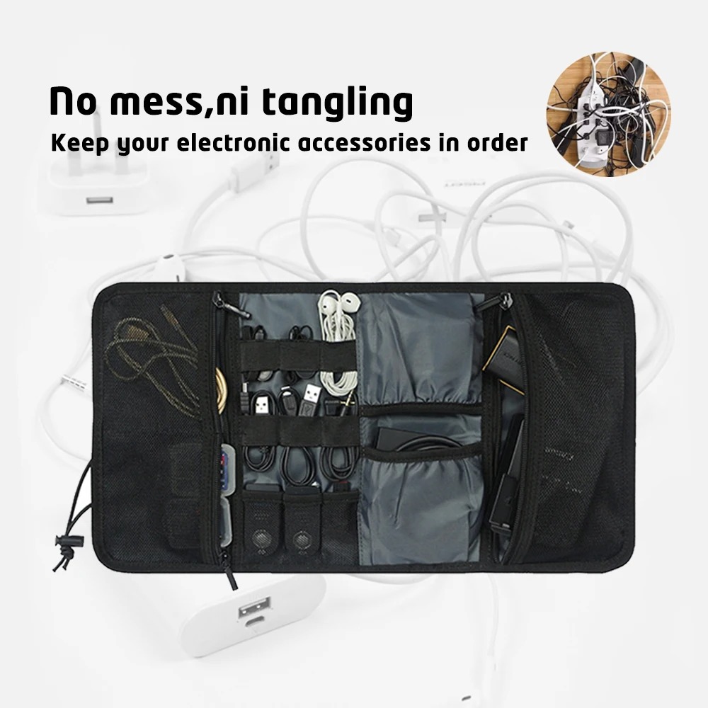 Electronic Organizer Cord Pouc - Tech Accessories Travel Organizer Pouch ulasan dan harga