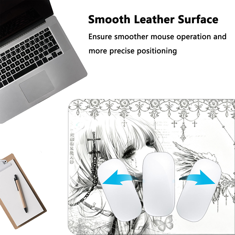 Leather Mousepad Black White A - Tech Gaming Accessories ulasan dan harga
