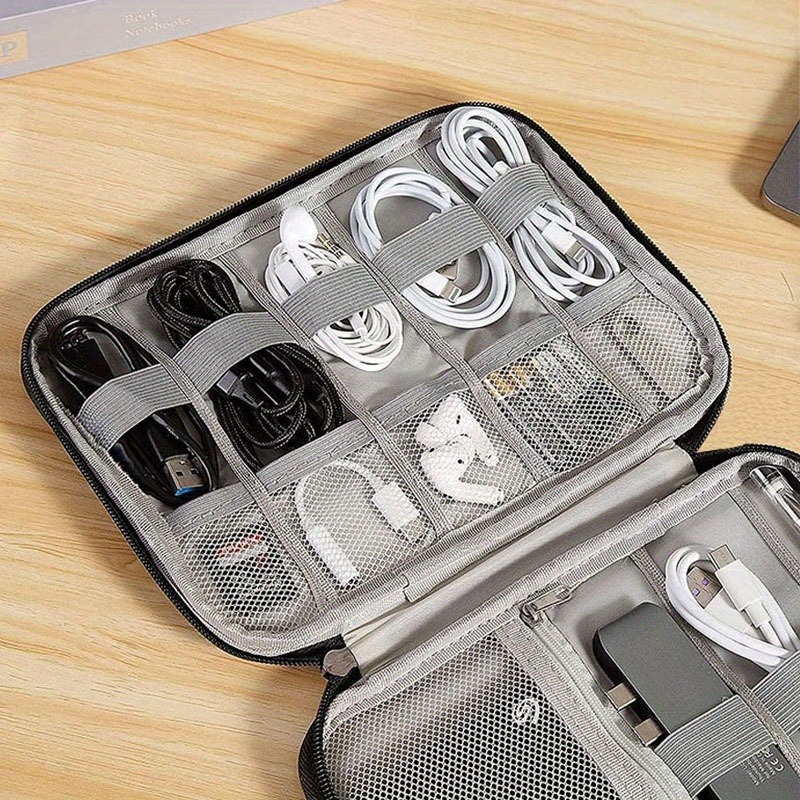 A Multi-Pocket Electronic Acce - Tech Accessories Travel Organizer Pouch ulasan dan harga